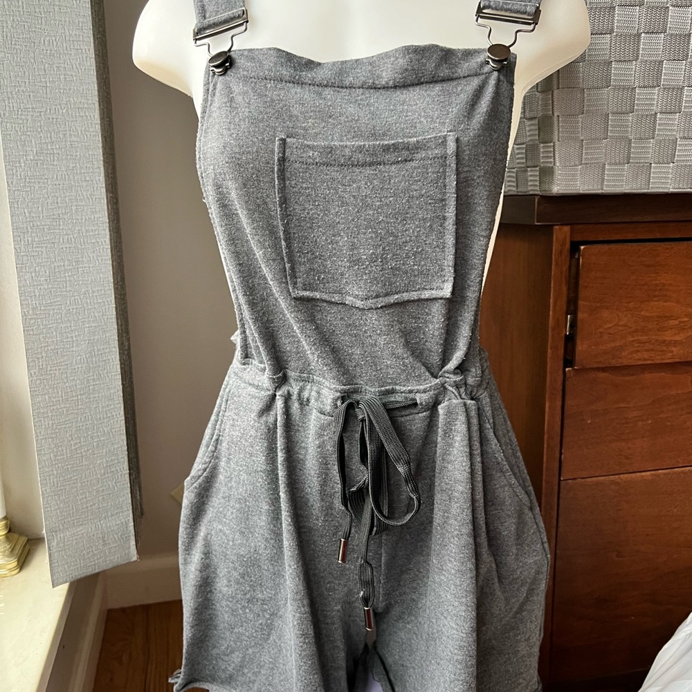 Charcoal Shortalls with Front Pocket